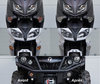 LED Piscas dianteiros Harley-Davidson Road Glide Custom 1584 - 1690 antes e depois