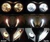 LED Luzes de presença (mínimos) branco xénon Harley-Davidson Super Glide T Sport 1450 antes e depois