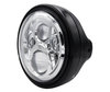 Exemplo de Farol redondo preto com ótica LED cromada Honda CB 750 Seven Fifty