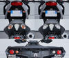 LED Piscas traseiros Honda VTX 1800 antes e depois