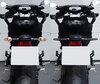 Comparativo antes e depois da instalação Piscas LED dinâmicos + luzes de stop para Indian Motorcycle Chief Dark Horse 1890 (2022 - 2023)