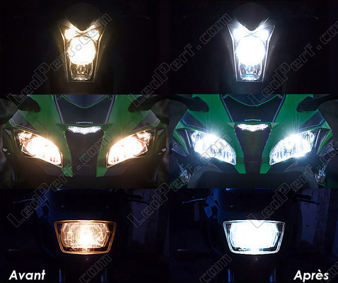 LED Luzes de cruzamento/médios e de estrada/máximos LED Kawasaki Ninja ZX-6R 636 (2003 - 2004)
