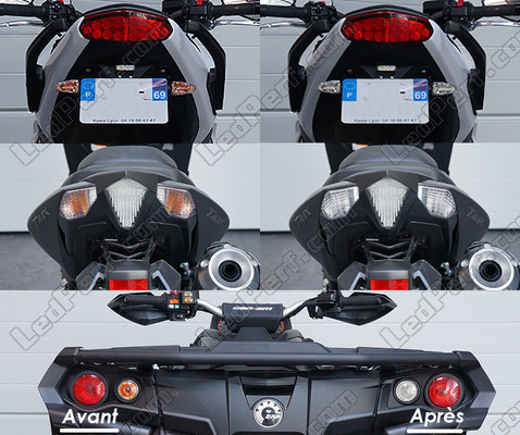 LED Piscas traseiros Kawasaki Versys-X 300 antes e depois