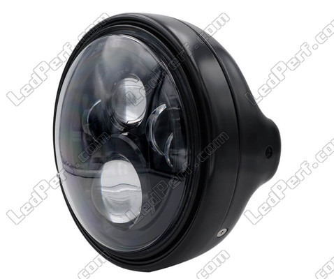 Exemplo de Farol e ótica LED pretos para Moto-Guzzi Breva 750
