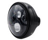 Exemplo de Farol e ótica LED pretos para Moto-Guzzi V9 Roamer 850