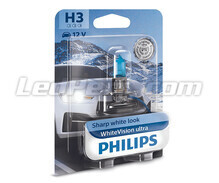 1x Lâmpada H3 Philips WhiteVision ULTRA +60% 55W - 12336WVUB1