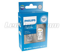 2x lâmpadas LED Philips W21/5W Ultinon PRO6000 - Branco 6000K - T20 - 11066CU60X2