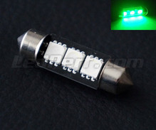 Lâmpada festoon 37mm a LEDs verdes -  (6418 - C5W)