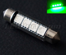 Lâmpada festoon 42mm a LEDs verdes -  (578 - 6411 - C10W)