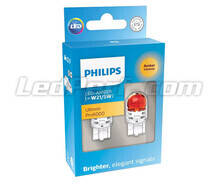 2x lâmpadas LED Philips WY21/5W Ultinon PRO6000 - Laranja - T20 - 11066AU60X2