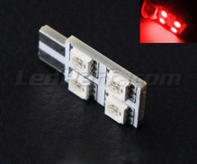 LED 168 - 194 - T10 Rotation a 4 leds HP - Iluminação lateral - Vermelho - W5W