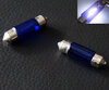 Pack de 2 lâmpadas tubulares/festoon halogéneo - Branco Xénon - 37mm - 6418 - C5W (10W)