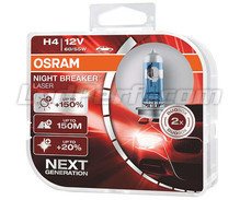 Pack de 2 Lâmpadas 9003 (H4 - HB2) Osram Night Breaker Laser +150% - 64193NL-HCB