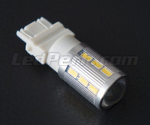 Lâmpada 3157 - T25 - P27/7W Magnifier com 21 LEDs SG Alta potência + Lupa brancos - Casquilho W2.5x16q